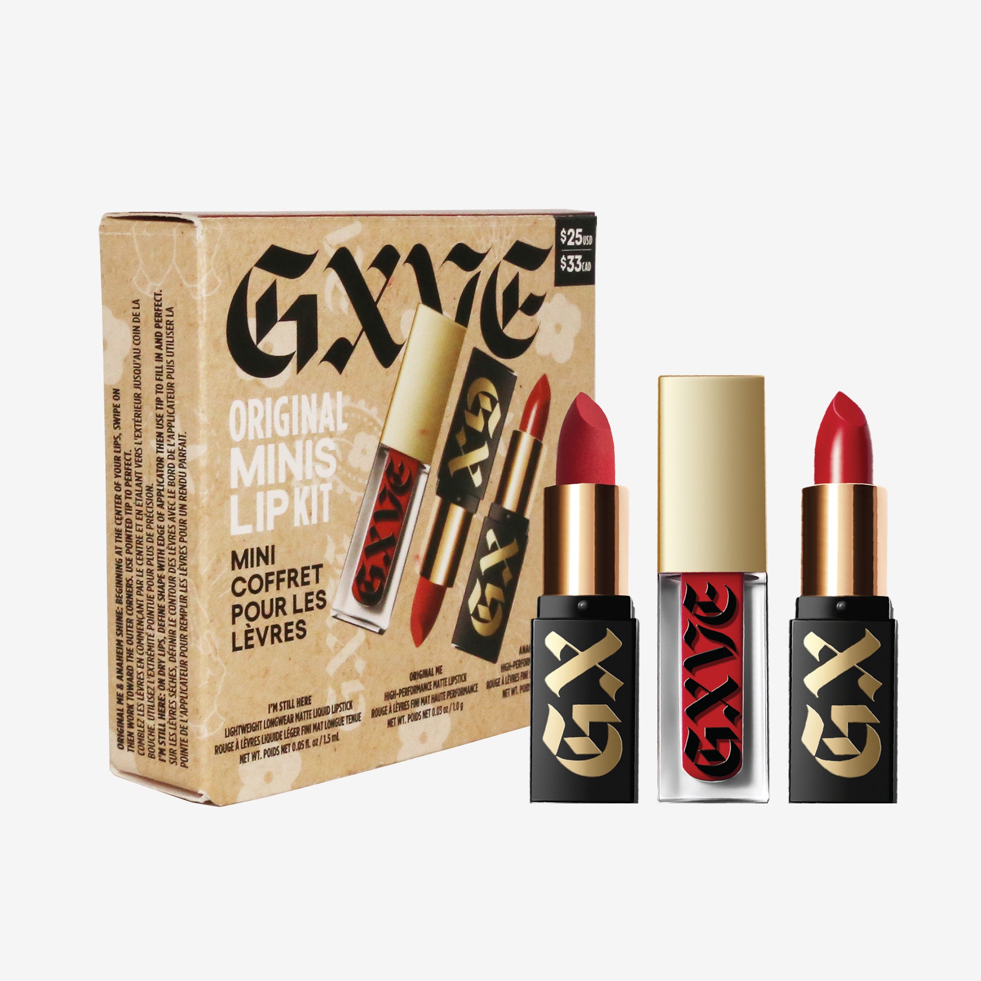 Selected: Original Minis Lip Set Original Recipe Discover your perfect red lip with this limited-edition mini set featuring Gwen's signature, bestselling shade 